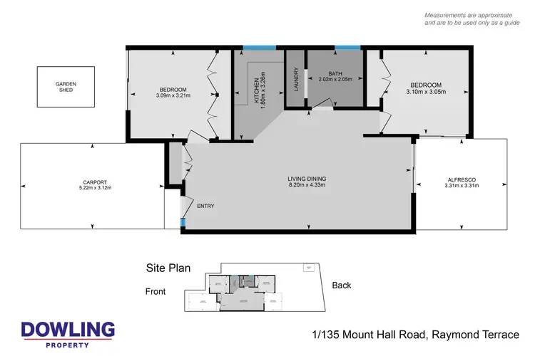 Floorplan of Homely unit listing, 1/135 Mount Hall Road, Raymond Terrace NSW 2324