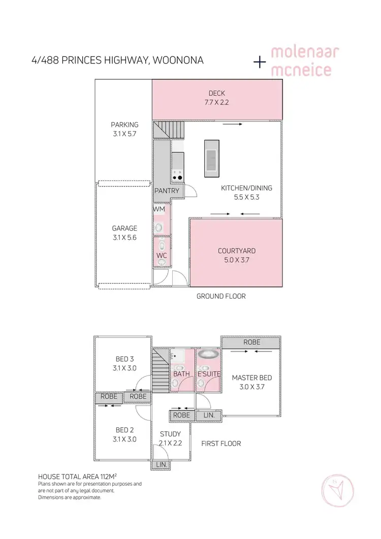 Floorplan of Homely townhouse listing, 4/488 Princes Highway, Woonona NSW 2517