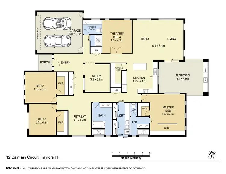 Floorplan of Homely house listing, 12 Balmain Circuit, Taylors Hill VIC 3037