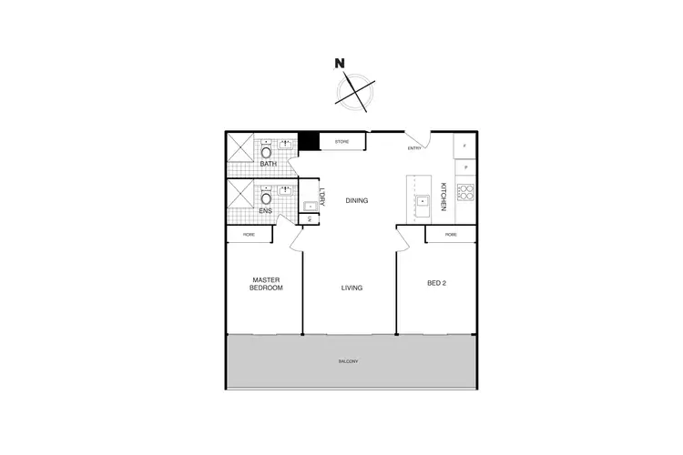 Floorplan of Homely apartment listing, 326/1 Kalma Way, Campbell ACT 2612