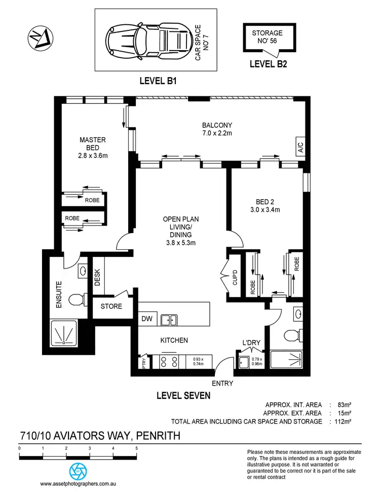 Floorplan of Homely apartment listing, 710/10 Aviators Way, Penrith NSW 2750