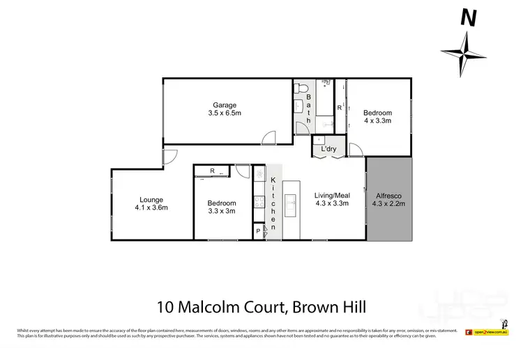 Floorplan of Homely house listing, 10 Malcolm Court, Brown Hill VIC 3350