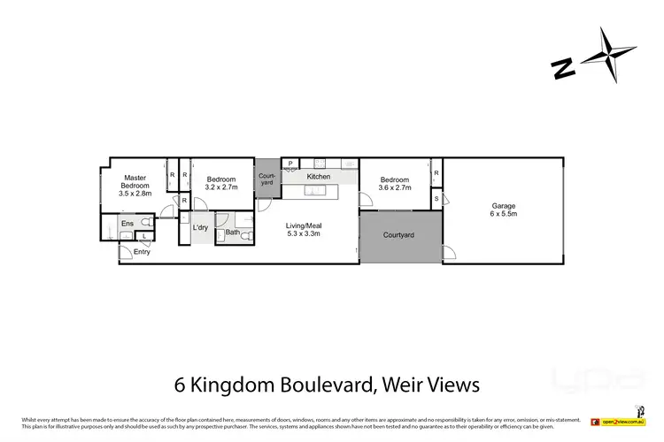 Floorplan of Homely house listing, 6 Kingdom Boulevard, Weir Views VIC 3338