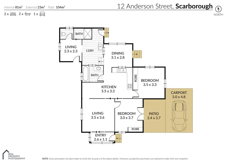 Floorplan of Homely house listing, 12 Anderson Street, Scarborough QLD 4020