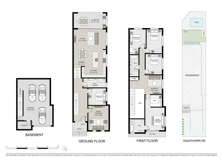 Floorplan of Homely semi-detached listing, 48a Osgathorpe Road, Gladesville NSW 2111