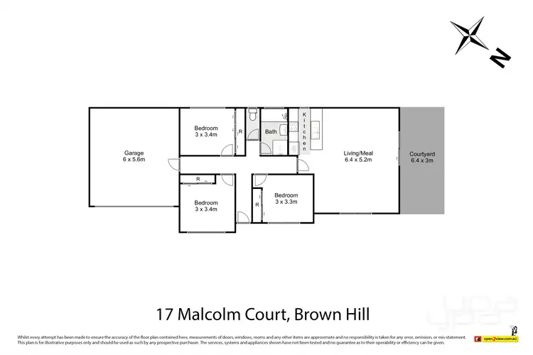 Floorplan of Homely house listing, 17 Malcolm Court, Brown Hill VIC 3350