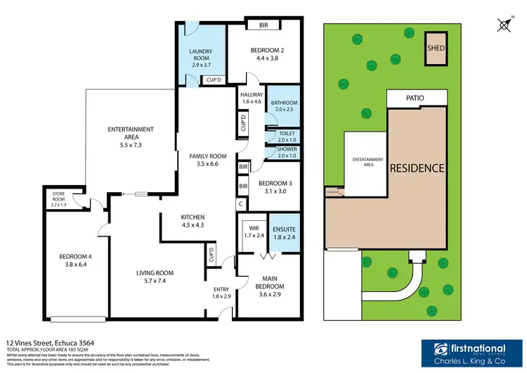Floorplan of Homely house listing, 12 Vines Street, Echuca VIC 3564