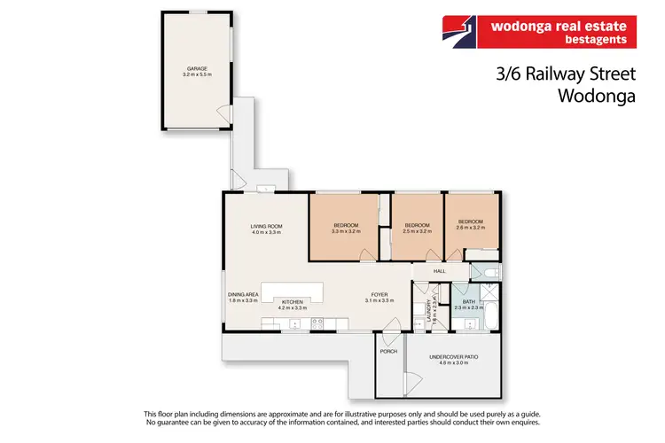 Floorplan of Homely unit listing, 3/6 Railway Street, Wodonga VIC 3690