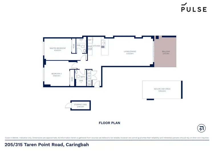 Floorplan of Homely apartment listing, 205/315 Taren Point Road, Caringbah NSW 2229