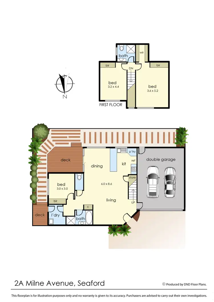 Floorplan of Homely townhouse listing, 2A Milne Avenue, Seaford VIC 3198