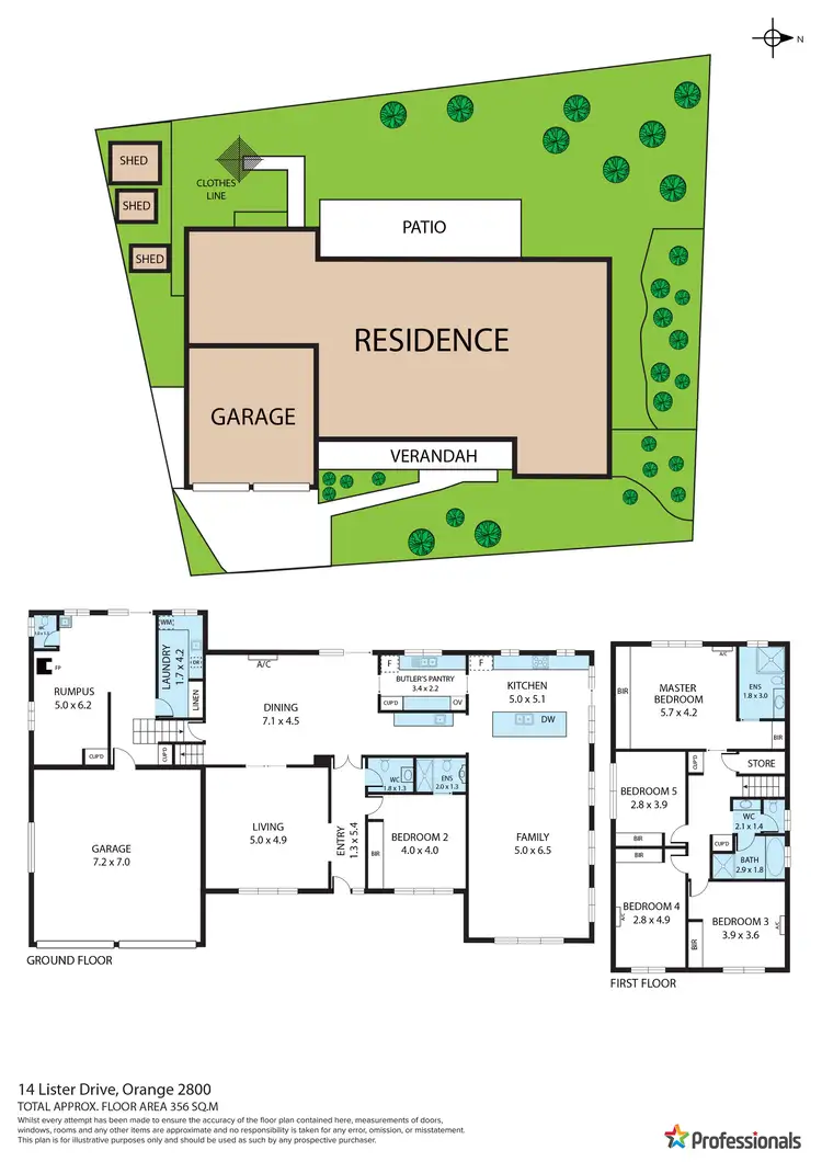 Floorplan of Homely house listing, 14 Lister Drive, Orange NSW 2800