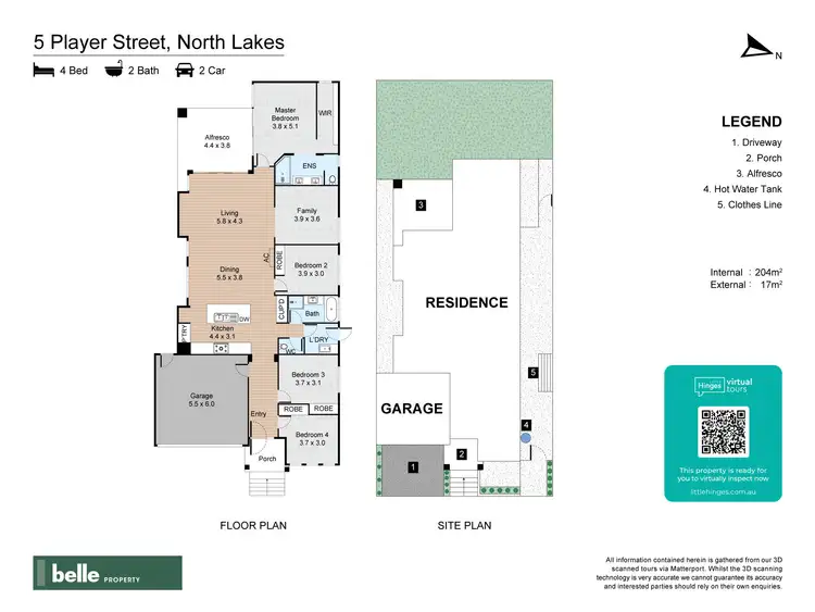 Floorplan of Homely house listing, 5 Player Street, North Lakes QLD 4509