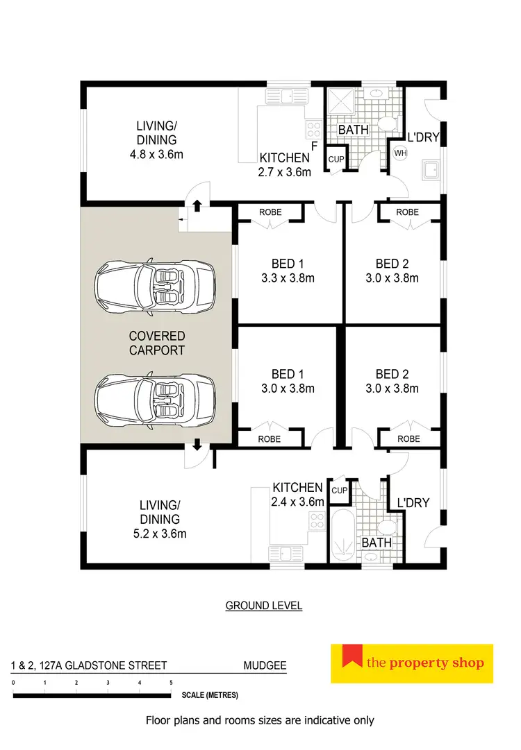 Floorplan of Homely unit listing, 1/127A Gladstone Street, Mudgee NSW 2850