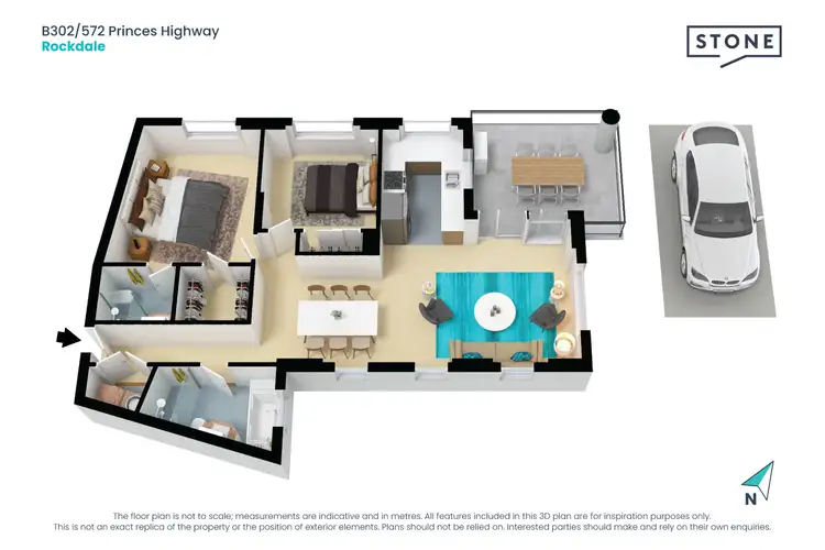 Floorplan of Homely apartment listing, B302/572 Princes Highway, Rockdale NSW 2216