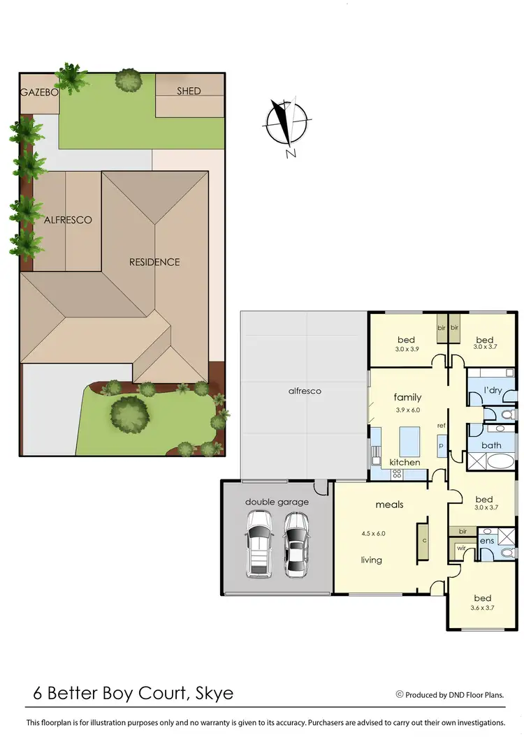 Floorplan of Homely house listing, 6 Better Boy Court, Skye VIC 3977
