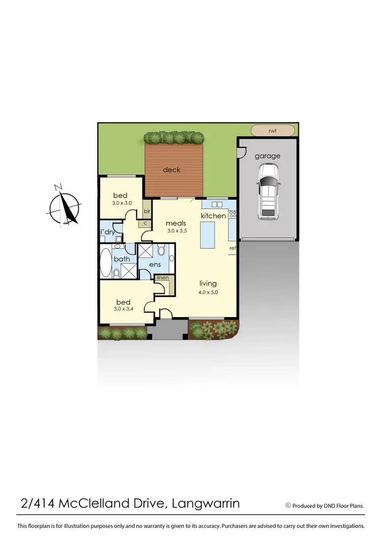 Floorplan of Homely unit listing, 2/414 McClelland Drive, Langwarrin VIC 3910