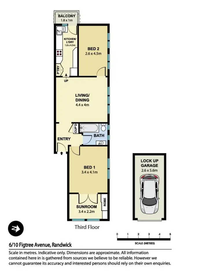 Floorplan of Homely apartment listing, 6/10 Figtree Avenue, Randwick NSW 2031