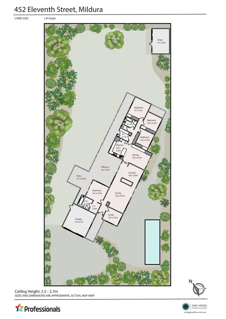 Floorplan of Homely house listing, 452 Eleventh Street, Mildura VIC 3500