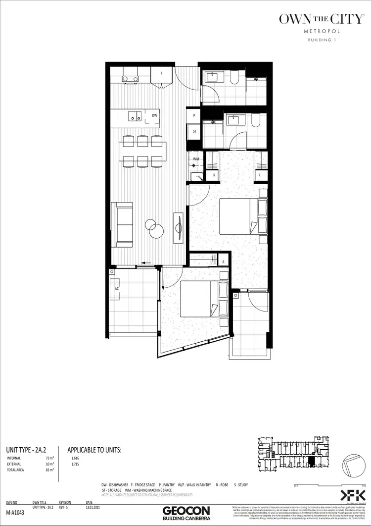Floorplan of Homely apartment listing, 616/81 Cooyong Street, Reid ACT 2612