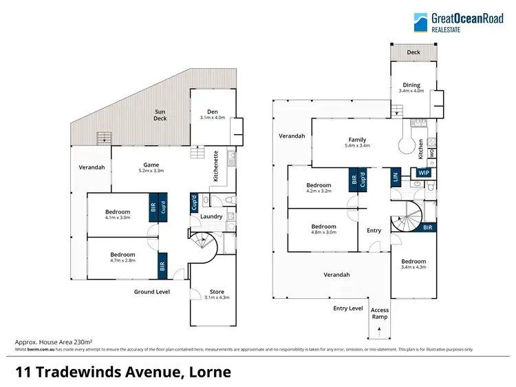 Floorplan of Homely house listing, 11 Tradewinds Avenue, Lorne VIC 3232