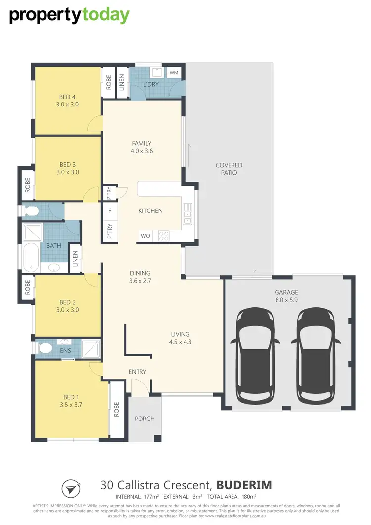 Floorplan of Homely house listing, 30 Callistra Crescent, Buderim QLD 4556