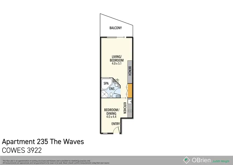 Floorplan of Homely apartment listing, 235/1 Findlay Street, Cowes VIC 3922