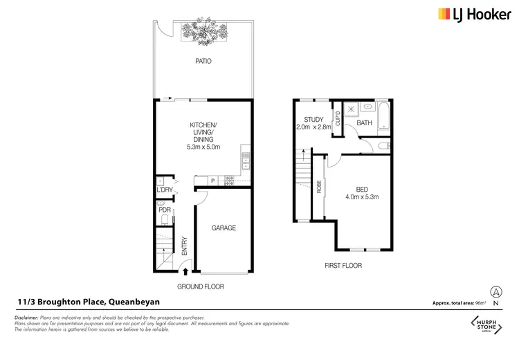 Floorplan of Homely townhouse listing, 11/3 Broughton Place, Queanbeyan NSW 2620