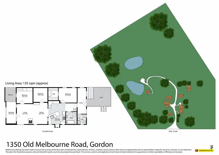 Floorplan of Homely house listing, 1350 Old Melbourne Road, Gordon VIC 3345