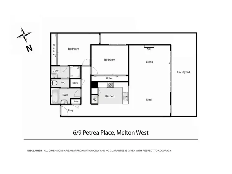 Floorplan of Homely unit listing, 6/9 Petrea Place, Harkness VIC 3337