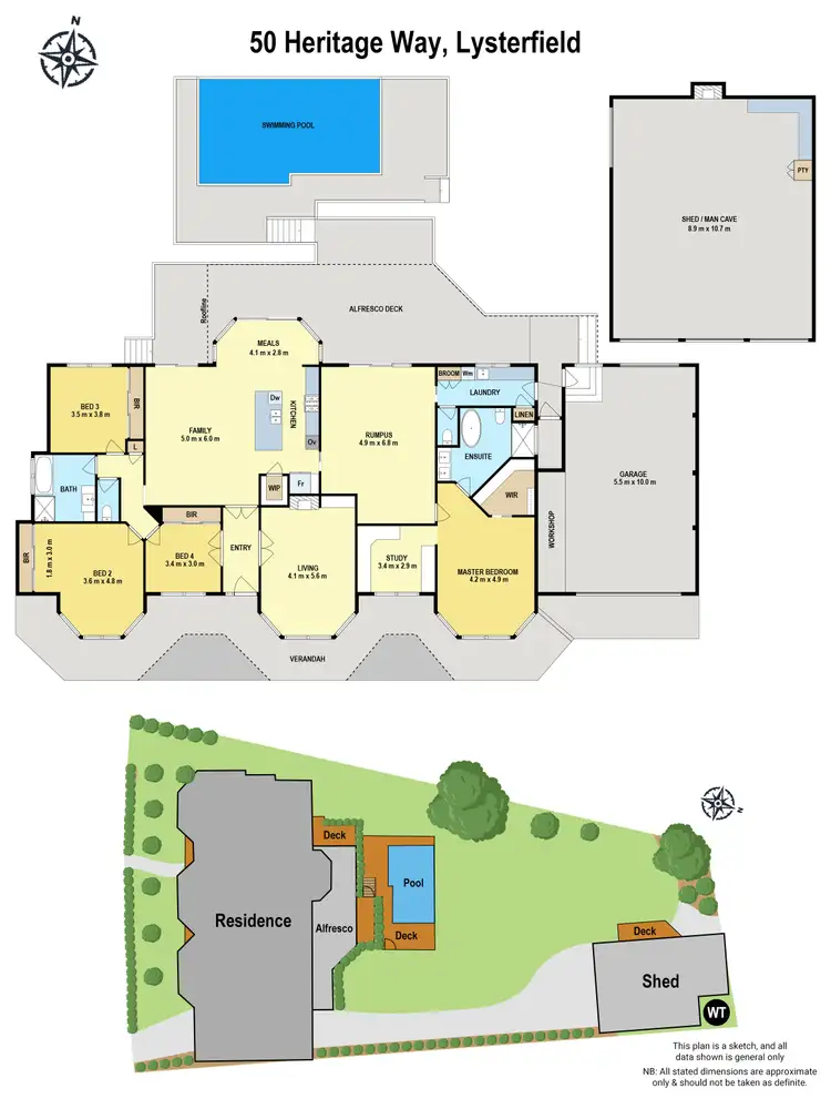 Floorplan of Homely house listing, 50 Heritage Way, Lysterfield VIC 3156