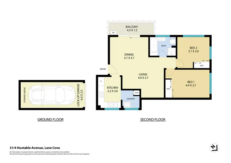 Floorplan of Homely apartment listing, 31/4 Huxtable Avenue, Lane Cove NSW 2066