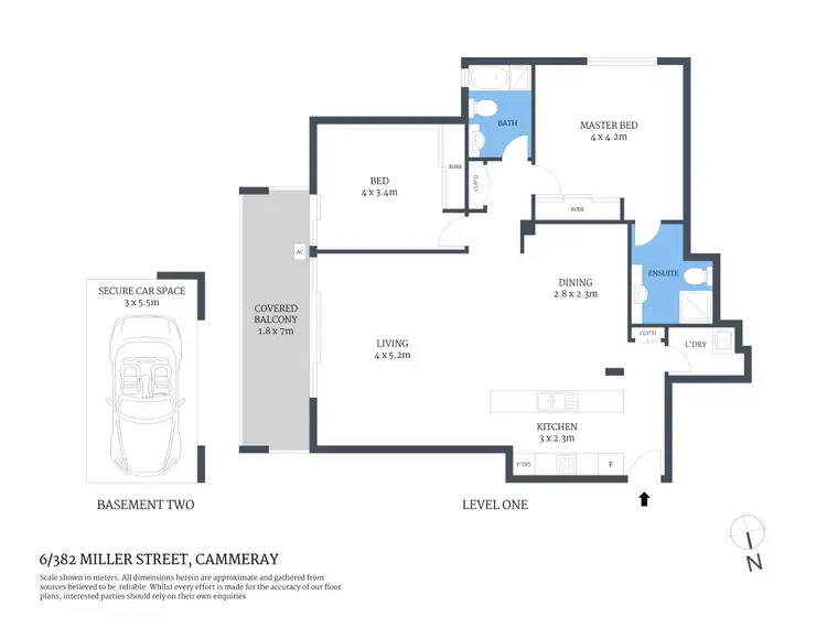 Floorplan of Homely apartment listing, 6/382 Miller Street, Cammeray NSW 2062