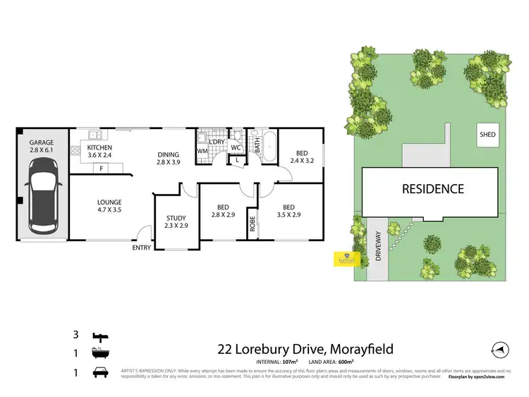 Floorplan of Homely house listing, 22 Lorebury Drive, Morayfield QLD 4506