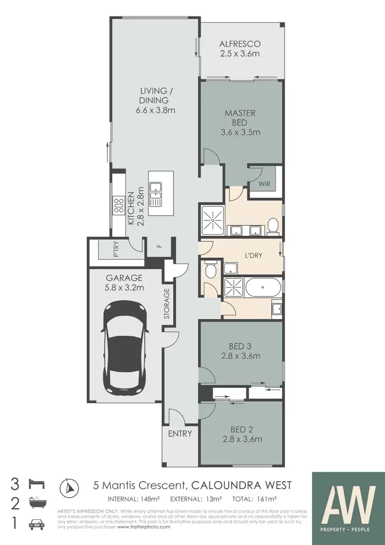 Floorplan of Homely house listing, 5 Mantis Crescent, Caloundra West QLD 4551