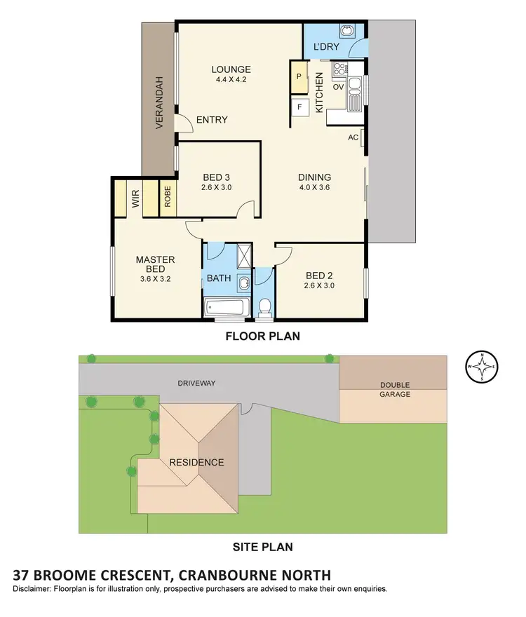 Floorplan of Homely house listing, 37 Broome Crescent, Cranbourne North VIC 3977
