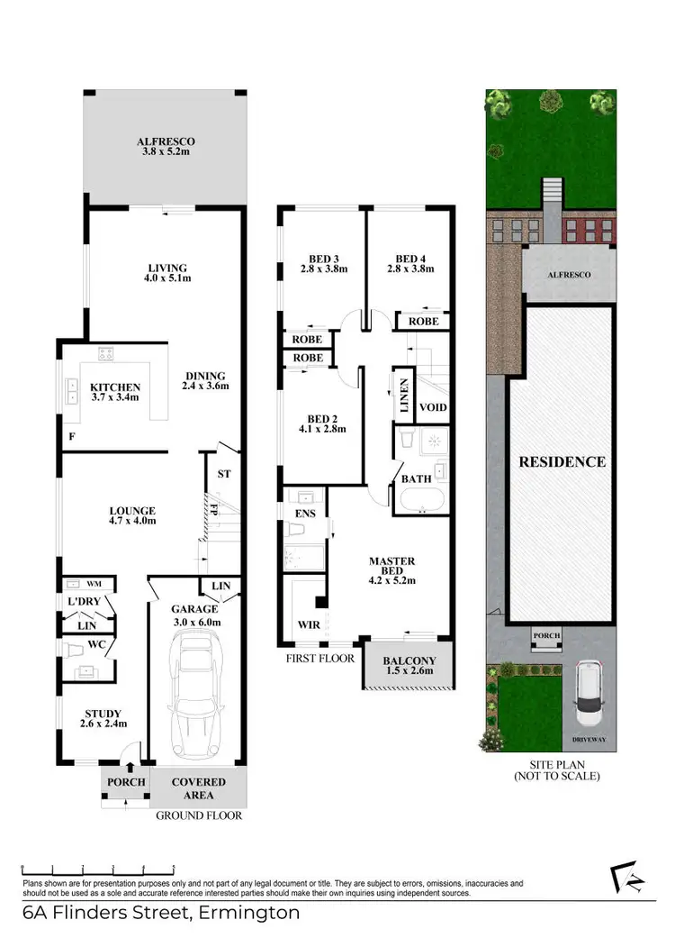 Floorplan of Homely semi-detached listing, 6A Flinders Street, Ermington NSW 2115