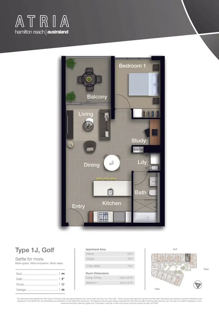 Floorplan of Homely apartment listing, Level 4/5413/331 MacArthur Avenue, Hamilton QLD 4007