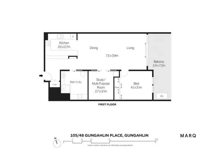 Floorplan of Homely apartment listing, 105/48 Gungahlin Place, Gungahlin ACT 2912