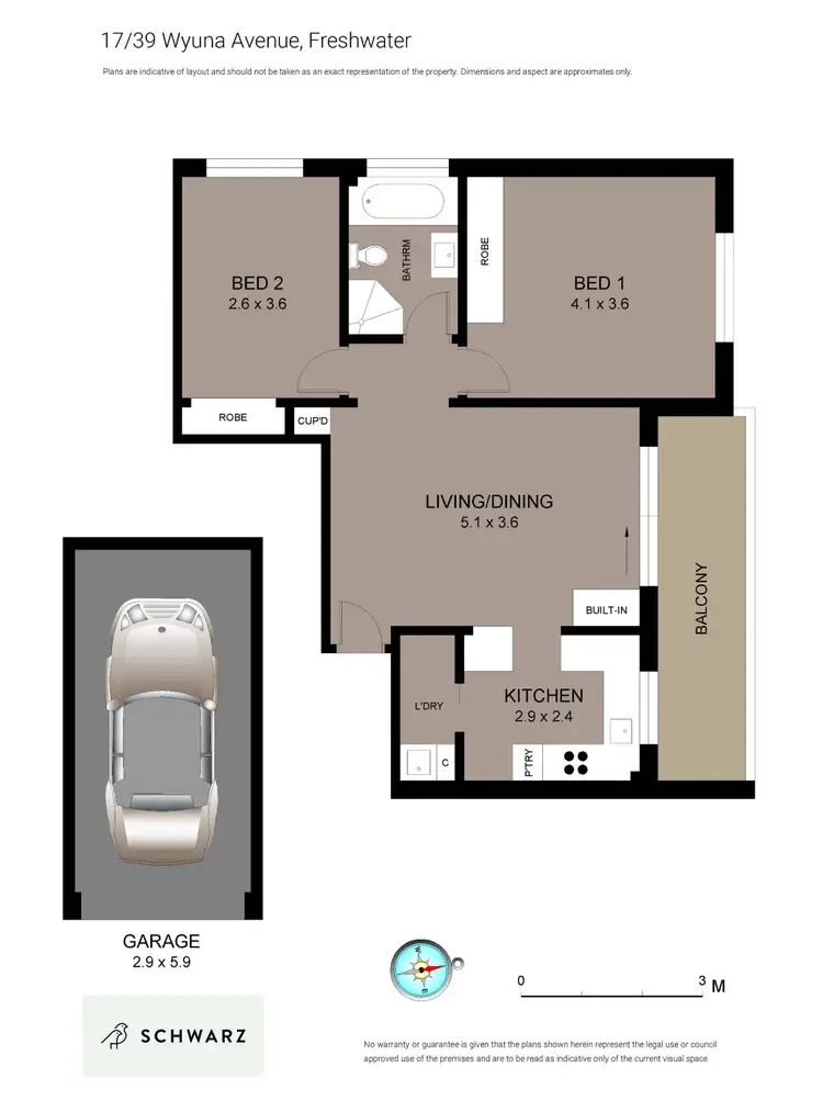 Floorplan of Homely unit listing, 17/39 Wyuna Avenue, Freshwater NSW 2096
