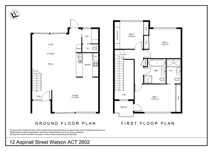 Floorplan of Homely townhouse listing, 12 Aspinall Street, Watson ACT 2602