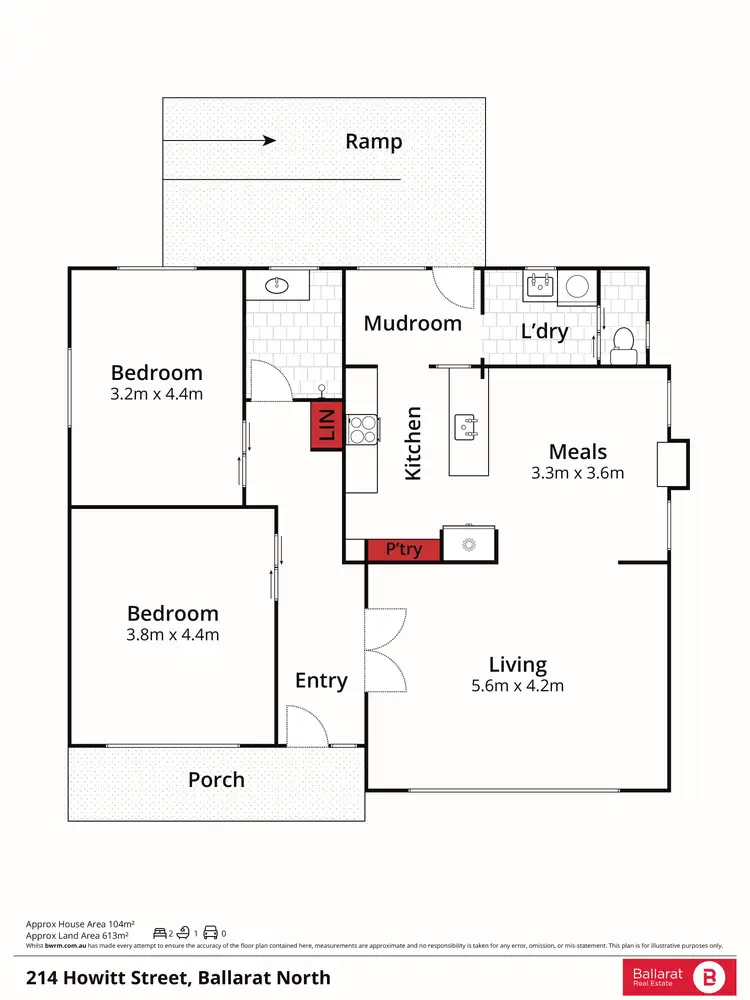 Floorplan of Homely house listing, 214 Howitt Street, Ballarat North VIC 3350