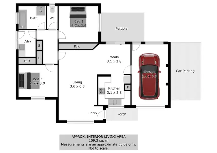 Floorplan of Homely unit listing, 2/46 Azure Drive, Wodonga VIC 3690