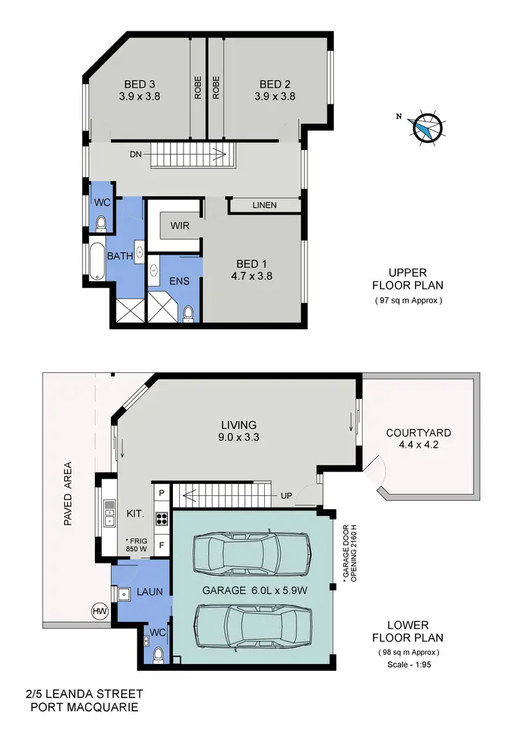 Floorplan of Homely townhouse listing, 2/5 Leanda Street, Port Macquarie NSW 2444