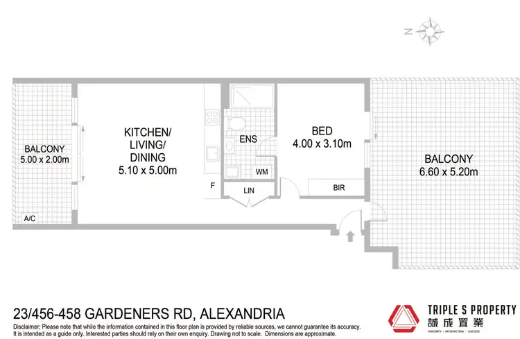 Floorplan of Homely apartment listing, 23/456-458 Gardeners Road, Alexandria NSW 2015