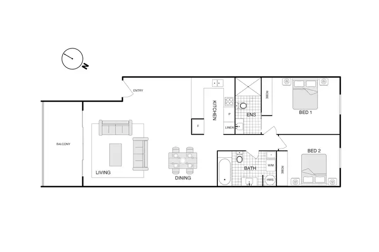 Floorplan of Homely apartment listing, 22/20 Federal Highway, Watson ACT 2602