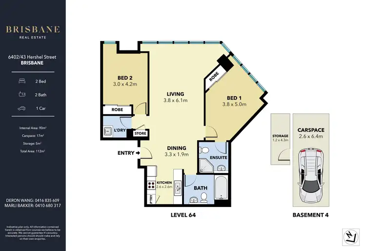 Floorplan of Homely apartment listing, 6402/43 Herschel Street, Brisbane City QLD 4000