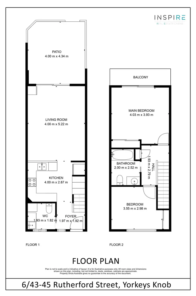 Floorplan of Homely townhouse listing, 6/43-45 Rutherford Street, Yorkeys Knob QLD 4878