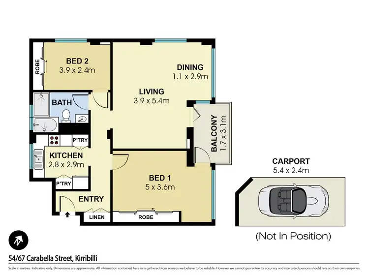 Floorplan of Homely apartment listing, 54/67 Carabella Street, Kirribilli NSW 2061