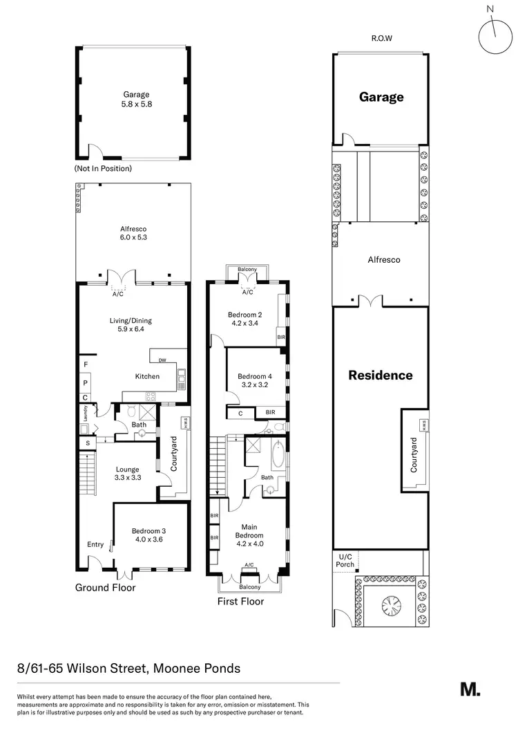 Floorplan of Homely townhouse listing, 8/61-65 Wilson Street, Moonee Ponds VIC 3039