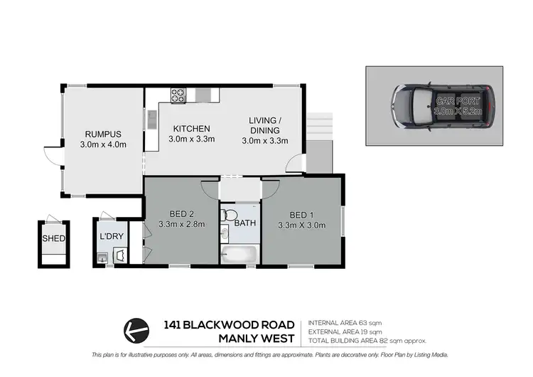 Floorplan of Homely house listing, 141 Blackwood Road, Manly West QLD 4179